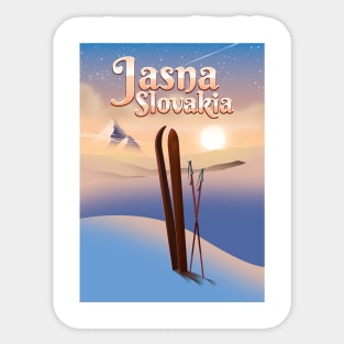 Jasna Slovakia Ski travel poster Sticker